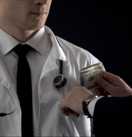 Fraud kickback doctor money